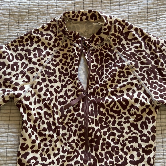 J. Crew leopard print rash guard, XS. NWOT - Picture 4 of 4